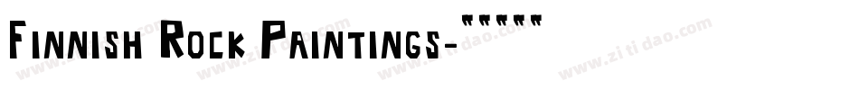 Finnish Rock Paintings字体转换